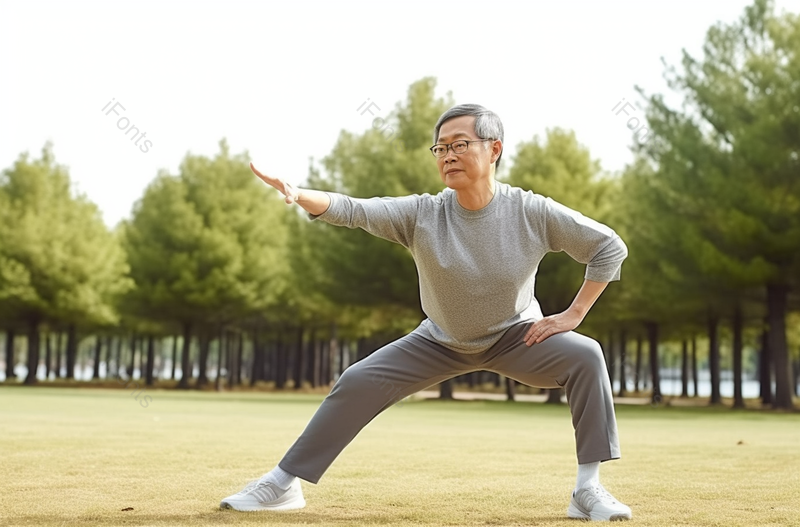 老年男人户外公园做运动,高清,摄影图,摄影图片,图片大全,摄影图免费下载